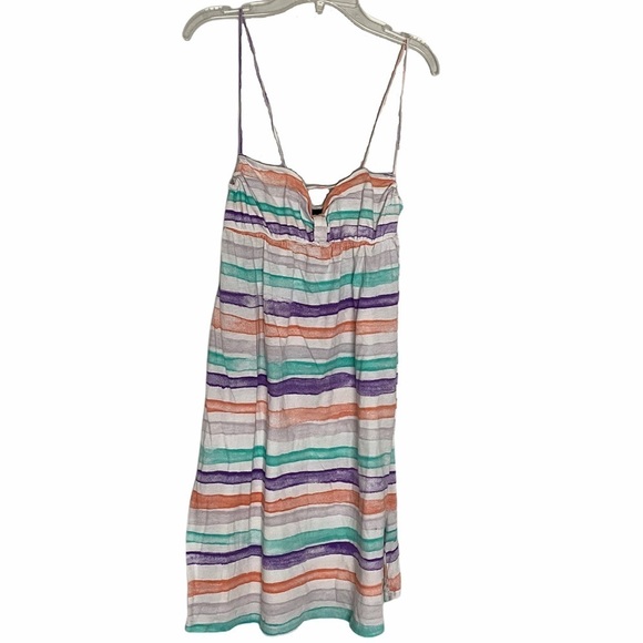 Volcom striped strappy Sun dress multicolor medium - Picture 1 of 4
